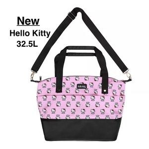 New Sanrio Hello Kitty Pink AOP Bioworld Large Weekender Bag & tags 32.5L ⭐️⭐️⭐️